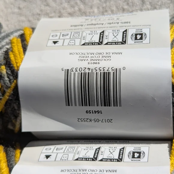 Barnat Premium Yarnspirations Goldmine Variegated Yarn, 3.5 Skiens, Gold & Grey - Picture 7 of 12